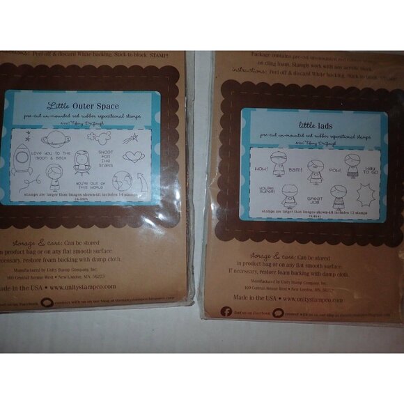 LOT Unity Stamps Sets Bunny Hugs Woodland Little Outer space Birdie Ladies Lads - Picture 2 of 8